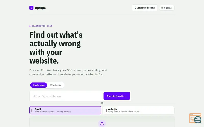 Screenshot of OptiQra