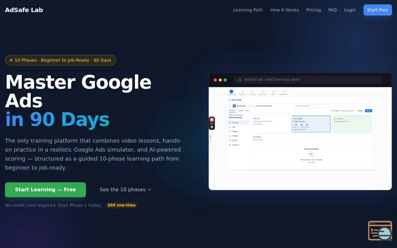 Screenshot of AdSafe Lab