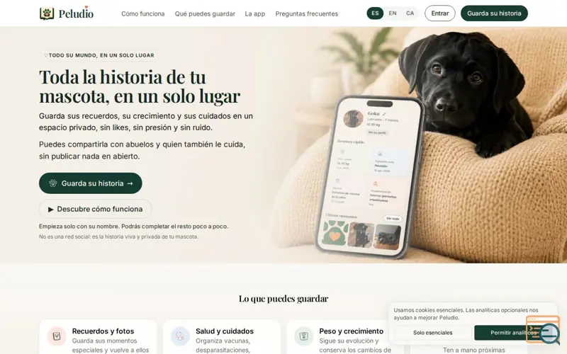 Screenshot of Peludio