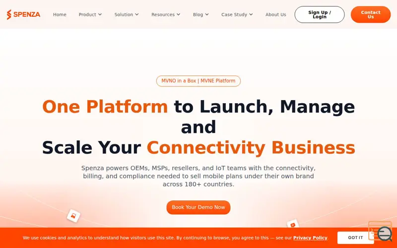 Screenshot of Spenza