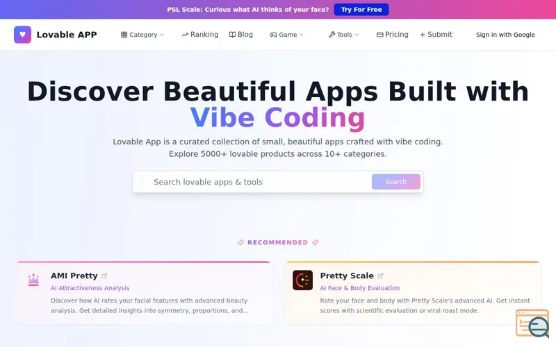 Screenshot of Lovable App