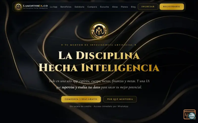 Screenshot of MentorIA Disciplina Hecha Inteligencia