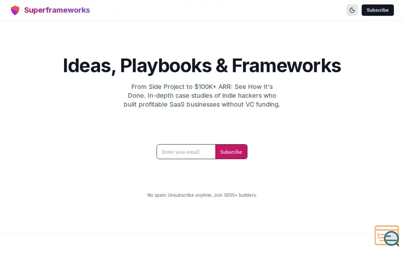 Screenshot of Superframeworks