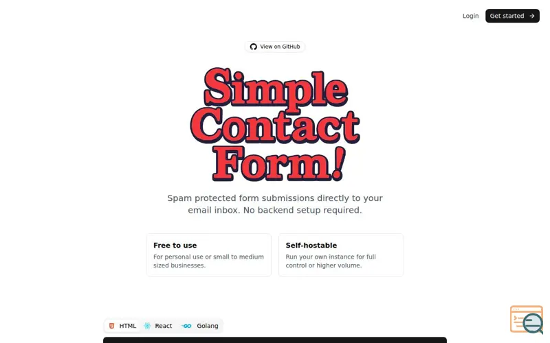 Screenshot of Simplecontactform