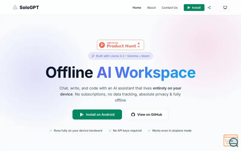 Screenshot of SoloGPT