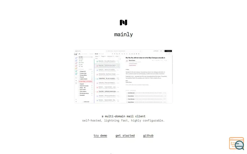 Screenshot of Mainly
