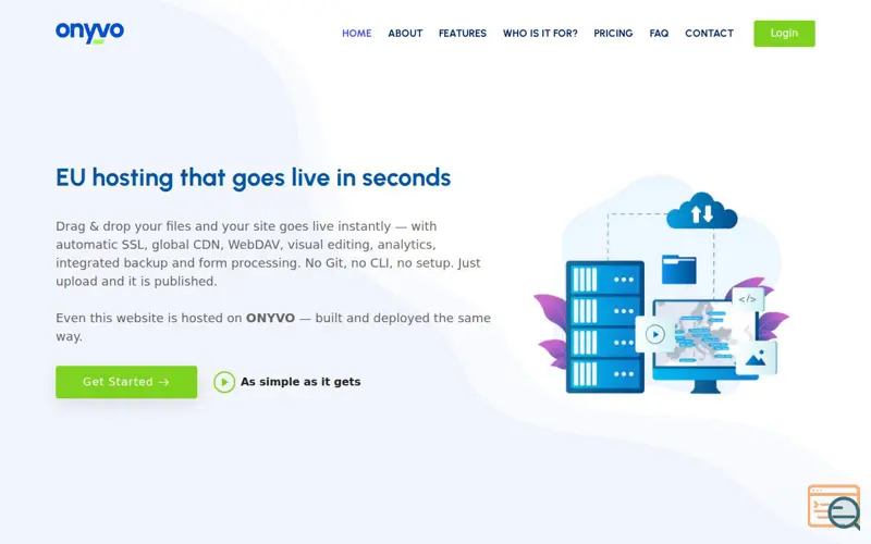 Screenshot of Onyvo