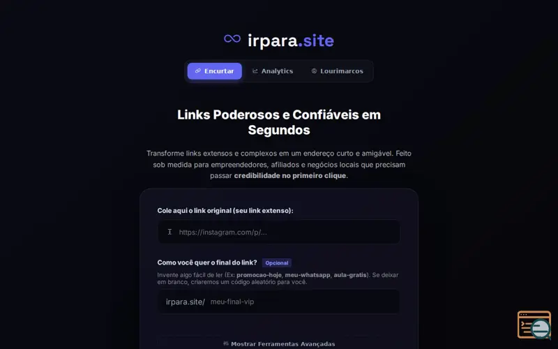 Screenshot of IrPara, a launch using Adsco.re