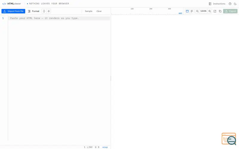 Screenshot of HTMLViewer