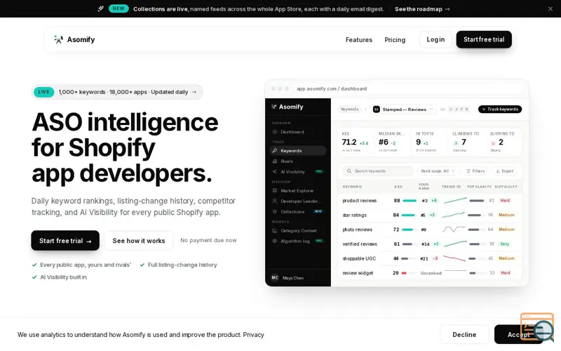 Screenshot of Asomify