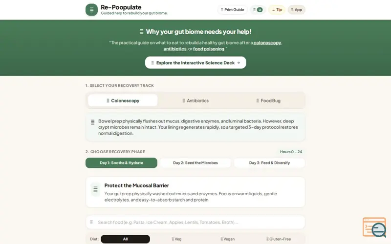 Screenshot of Repoopulate