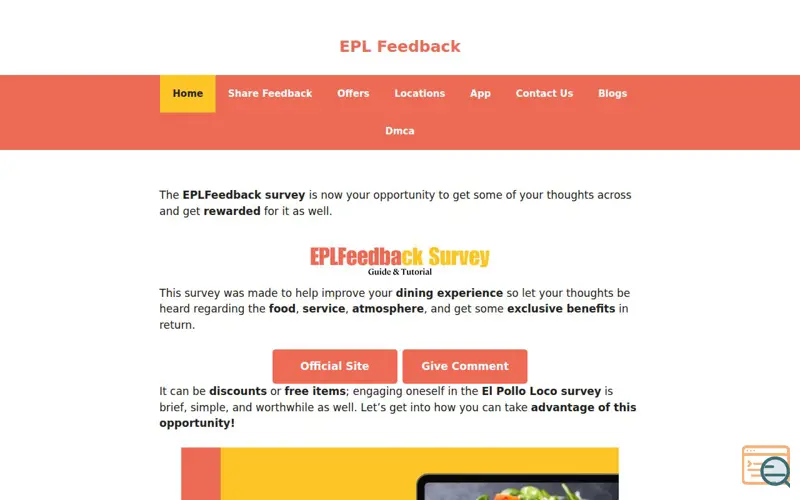 Screenshot of EPL Feedback