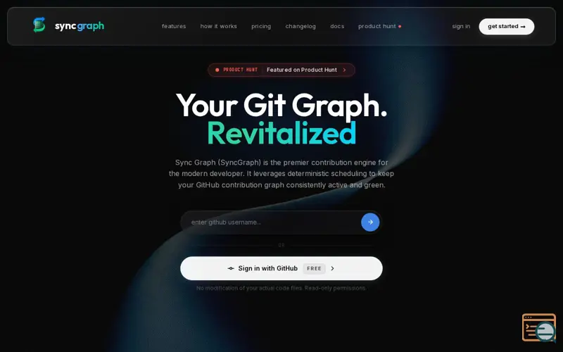 Screenshot of Sync Graph — Automate Your GitHub Streak