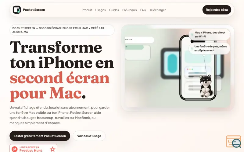 Screenshot of Pocket Screen