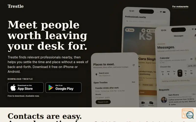 Screenshot of Trestle: Meet Business Pros