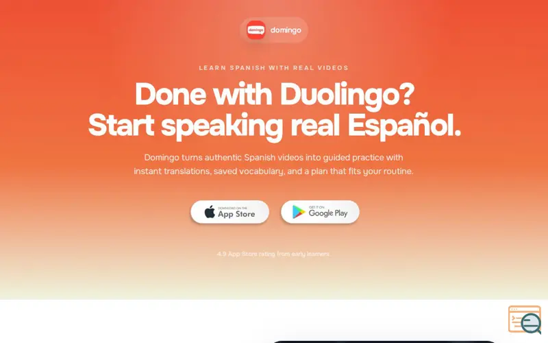Screenshot of Domingo: Learn Spanish