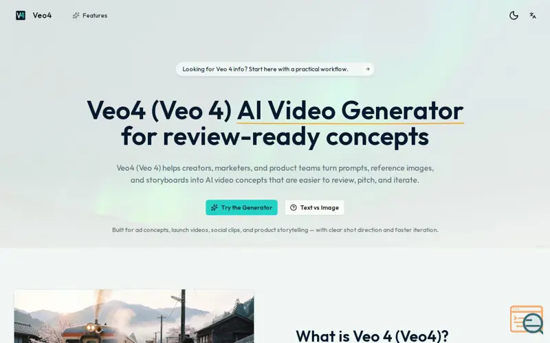 Screenshot of Veo4