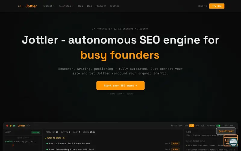 Screenshot of Jottler