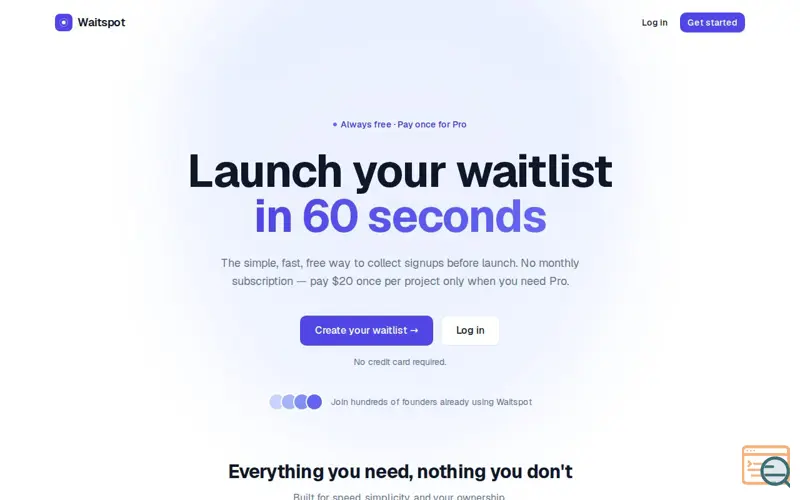 Screenshot of Waitspot