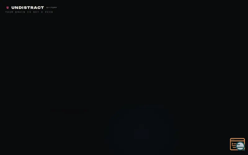 Screenshot of UNDISTRACT