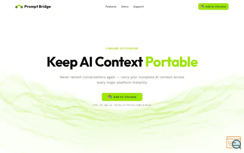 Screenshot of Prompt Bridge — Keep AI Context Portable