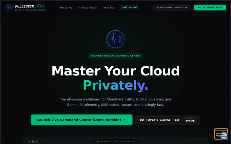 Screenshot of PulseDeck - SRE Command Center