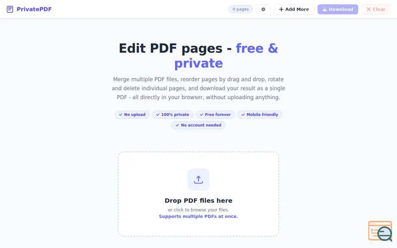 Screenshot of PrivatePDF, a launch using Openprovider