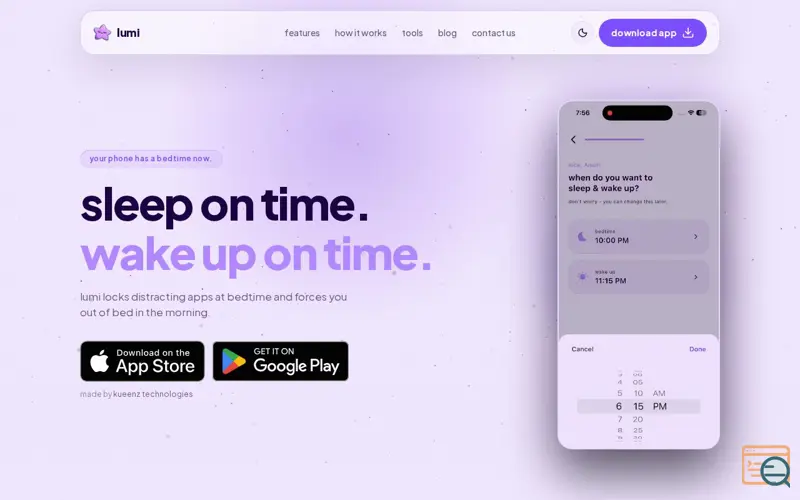 Screenshot of lumi - sleep lock & alarm