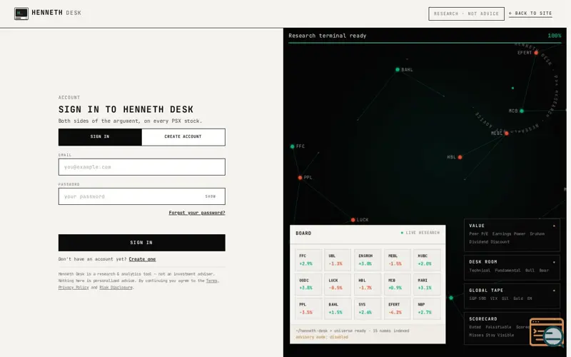 Screenshot of Henneth App