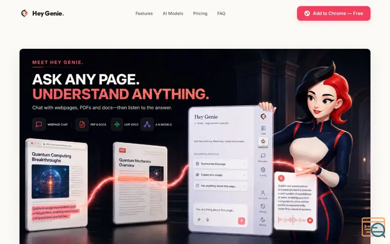 Screenshot of Genie AI Sidebar