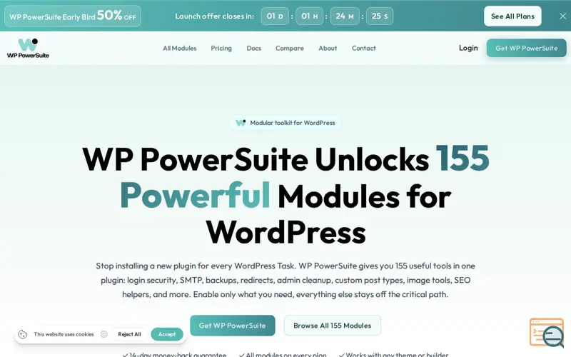 Screenshot of WP PowerSuite