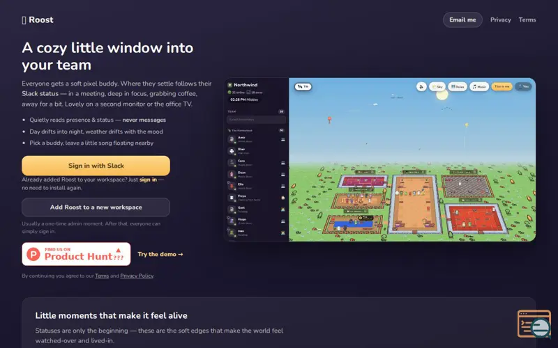 Screenshot of Roost