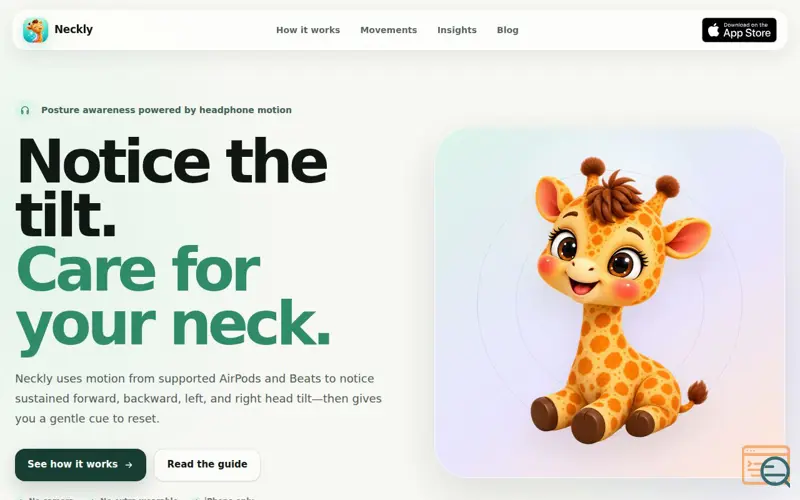 Screenshot of Neckly - Tech Neck Posture Reminder
