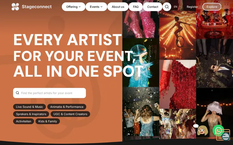 Screenshot of Stageconnect