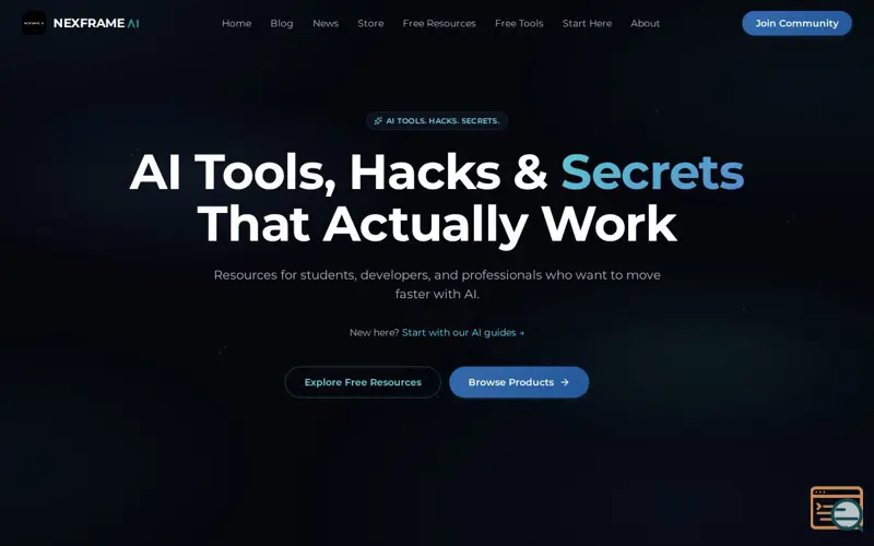 Screenshot of Nexframe AI