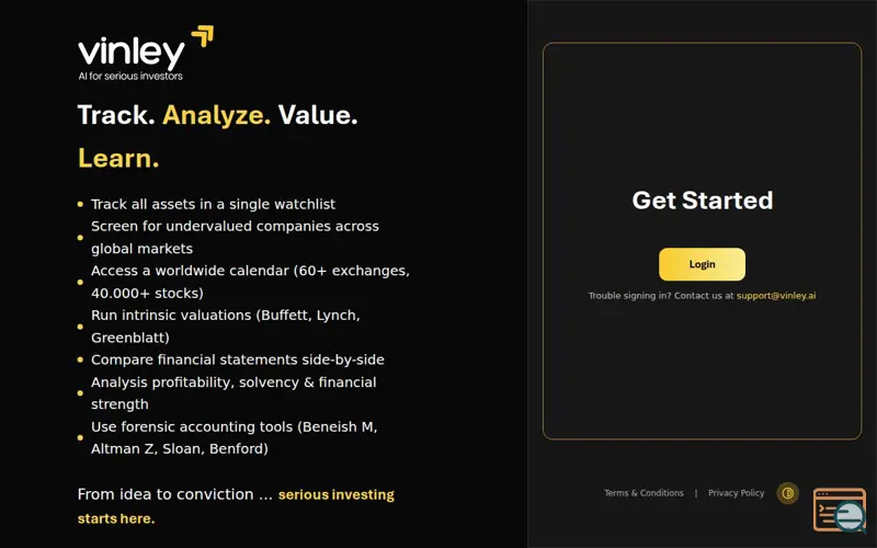 Screenshot of Vinley