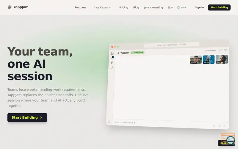 Screenshot of YappJam