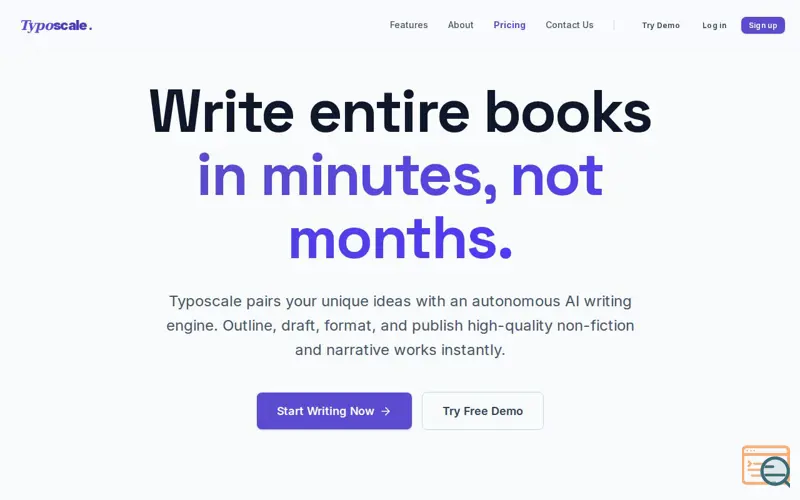 Screenshot of Typoscale