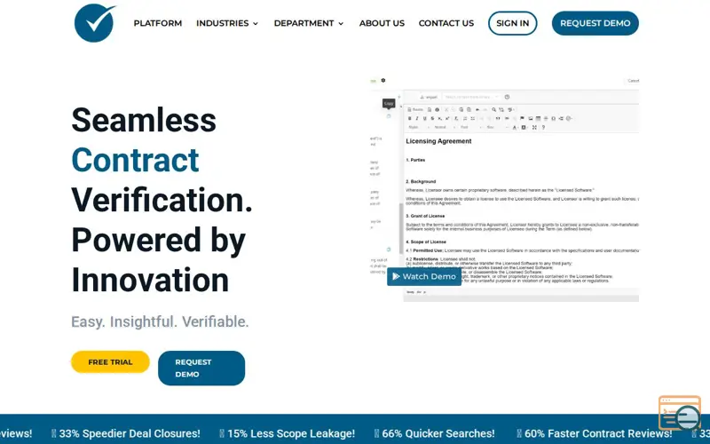 Screenshot of Verifiable Contract, a launch using MediaElement.js