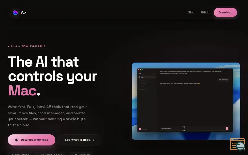 Screenshot of Vox