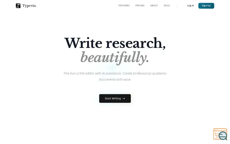 Screenshot of Typevia