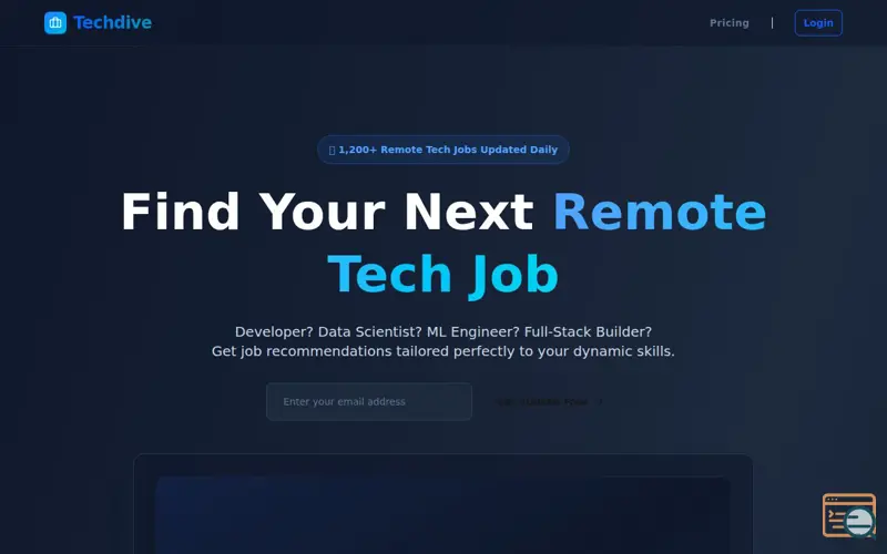 Screenshot of TechDive