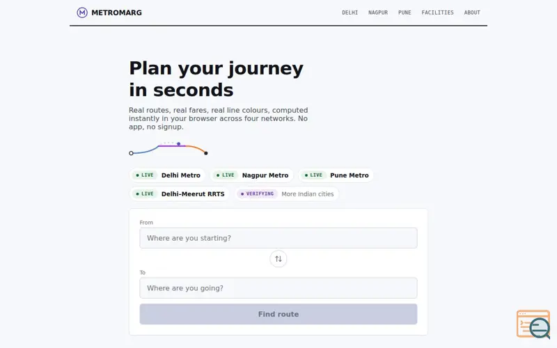 Screenshot of MetroMarg