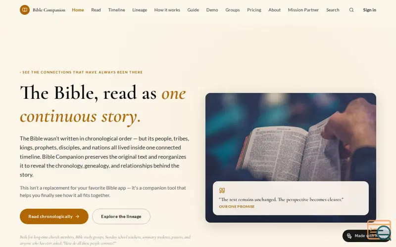 Screenshot of Bible Companion