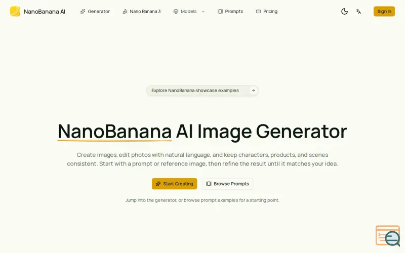 Screenshot of NanoBanana 3, a launch using Next.js
