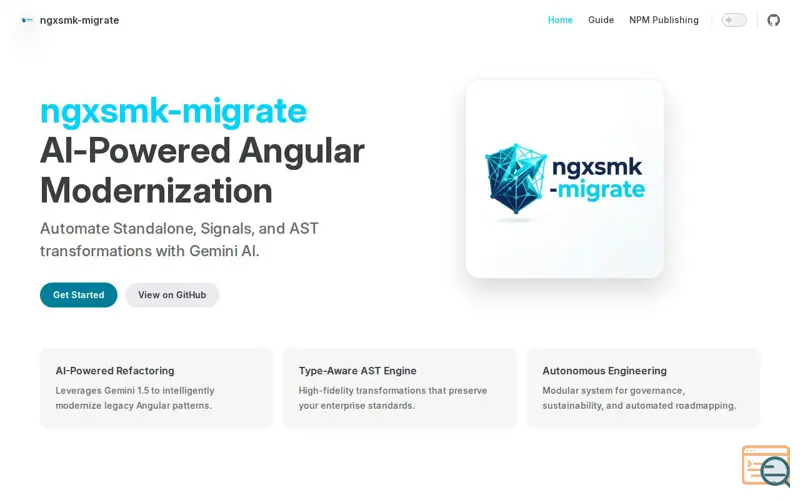 Screenshot of ngxsmk-migrate