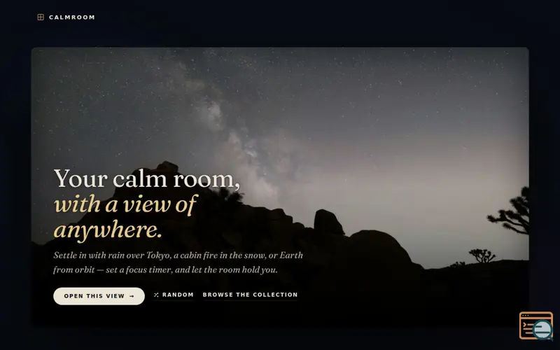 Screenshot of CalmRoom
