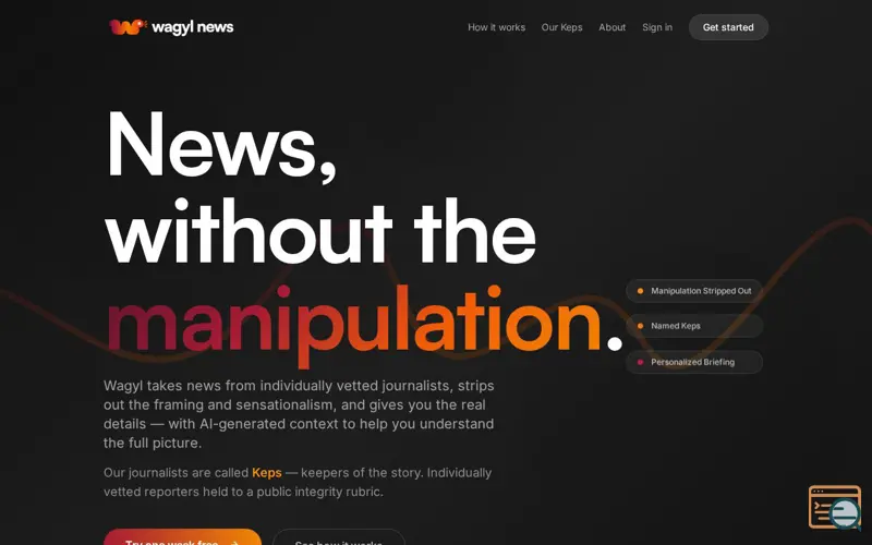 Screenshot of Wagyl News
