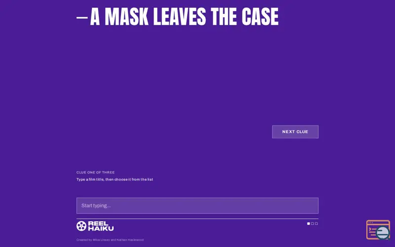 Screenshot of Guess the Movie from the Haiku