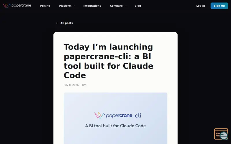 Screenshot of Papercrane-CLI